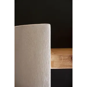 Textured Shelving Unit with Four Wooden Shelves 2