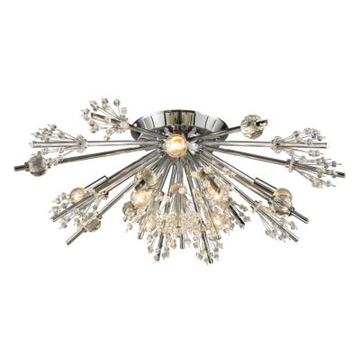 Starburst 26″ Wide 8-Light Semi Flush Mount - Polished Chrome