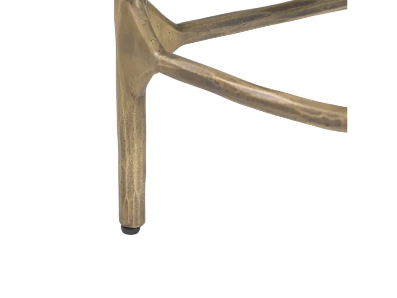 Rochester Side Table Beige & Brass 7