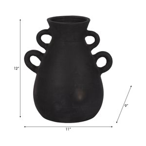 ARLOBEACH BLACK VASE 12 (IN) 9