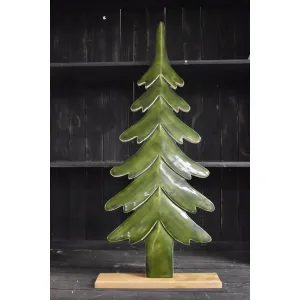 Wooden Tree w/ Green Enamel 16x4x40in 2