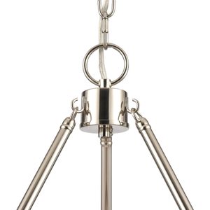Abaca 20'' Wide 3-Light Chandelier - Polished Nickel 3
