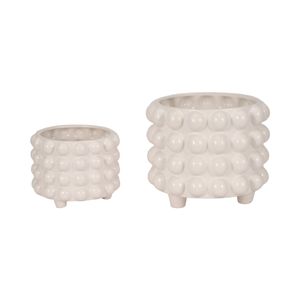 KIRBYHAM SET OF 2 WHITE PLANTER 10 (IN) 3