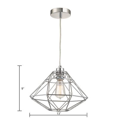 Paradigm 13″ Wide 1-Light Pendant - Chrome