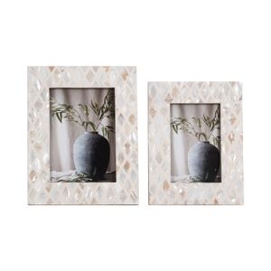 4X6 CAPIZ DIAMOND PHOTO FRAME, MULTI 7