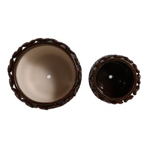 FALLONRUN SET OF 2 BROWN PLANTER 7 (IN) 6