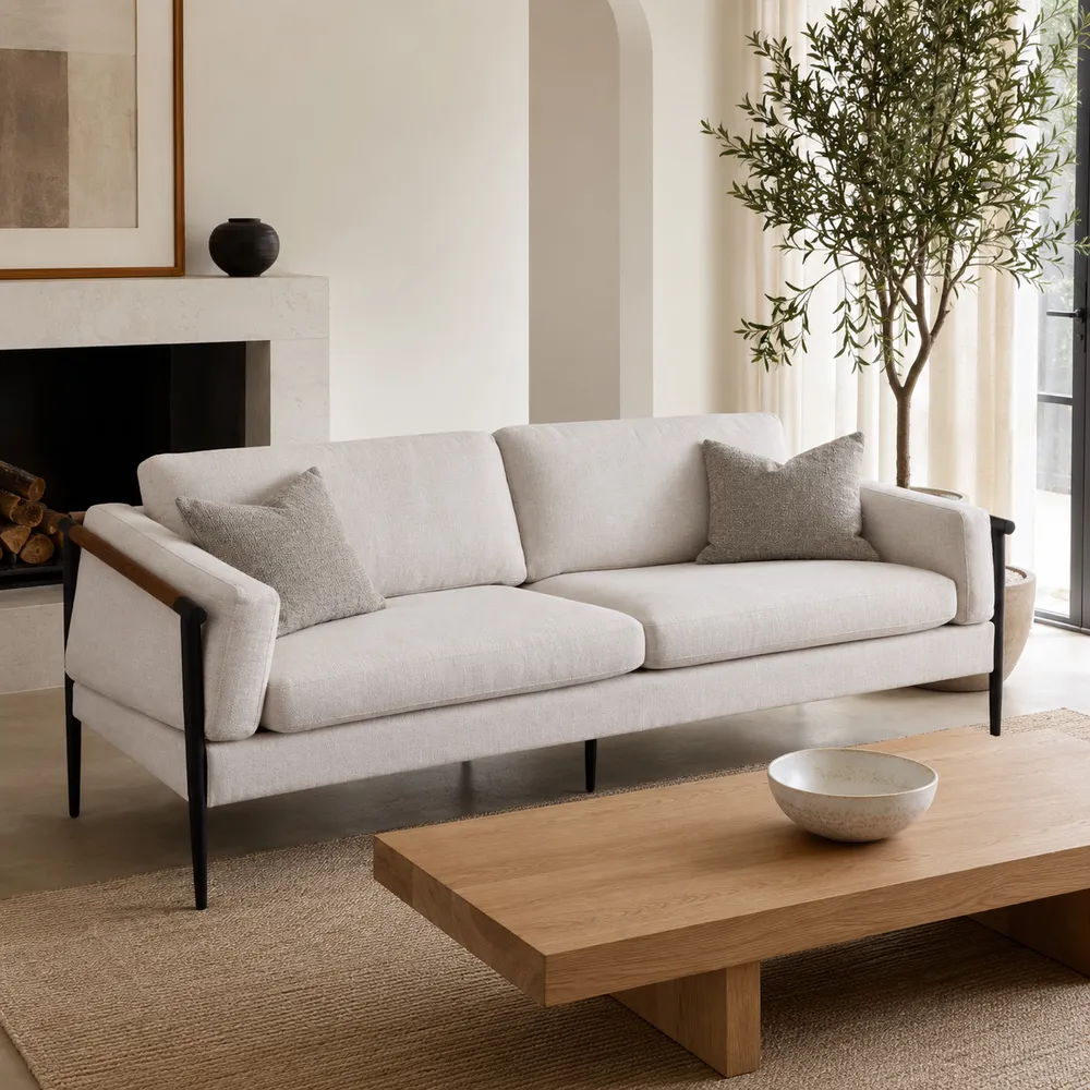BURTONSHAW GRAY SOFA 34 (IN)