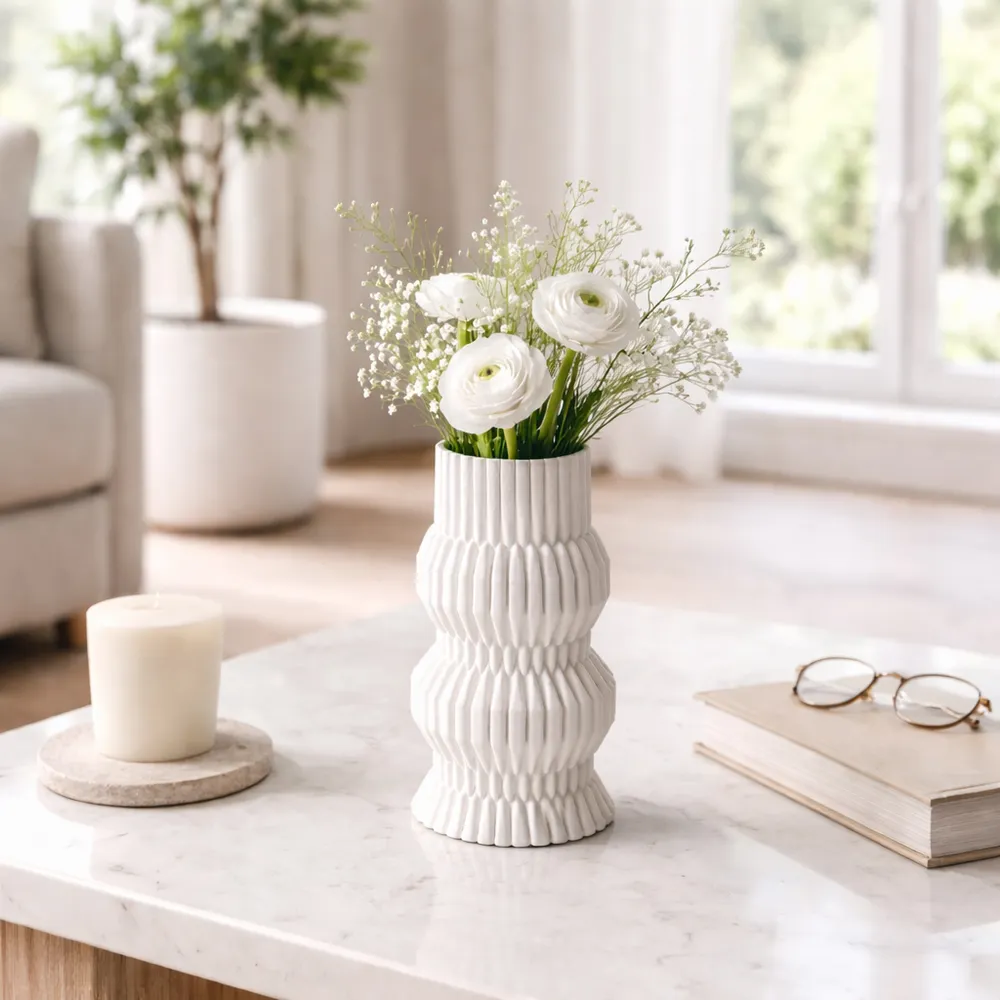 CALTONPORT WHITE VASE 15 (IN)