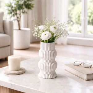 CALTONPORT WHITE VASE 15 (IN) 9
