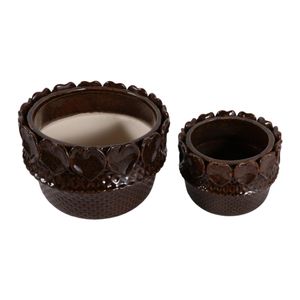 FALLONRUN SET OF 2 BROWN PLANTER 7 (IN) 4