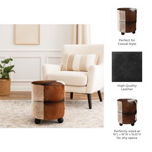 GIBSONPARK BROWN OTTOMAN 20 (IN) 11