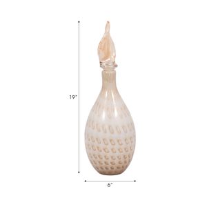 DENTONSHAW IVORY GLASS VASE 18 (IN) 9