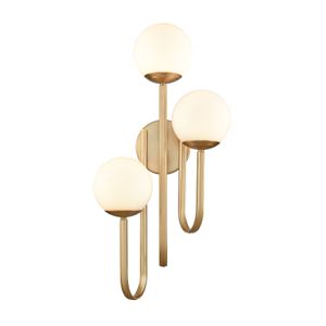Caroline 28'' High 3-Light Right Sconce - Brushed Gold 3