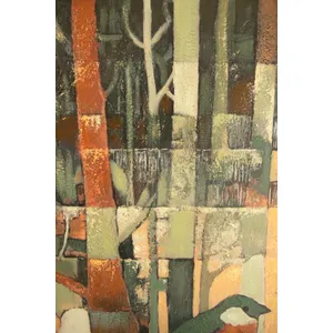 Framed Two Birds Painting 3
