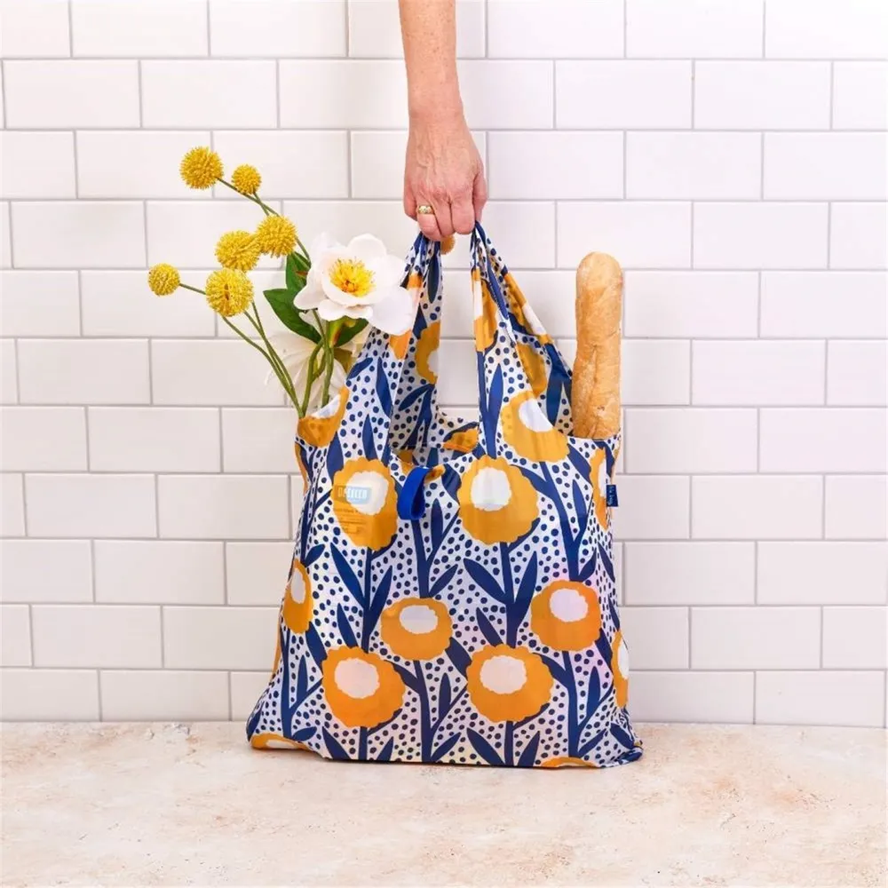 Golden Glow blu Reusable Shopping Bag