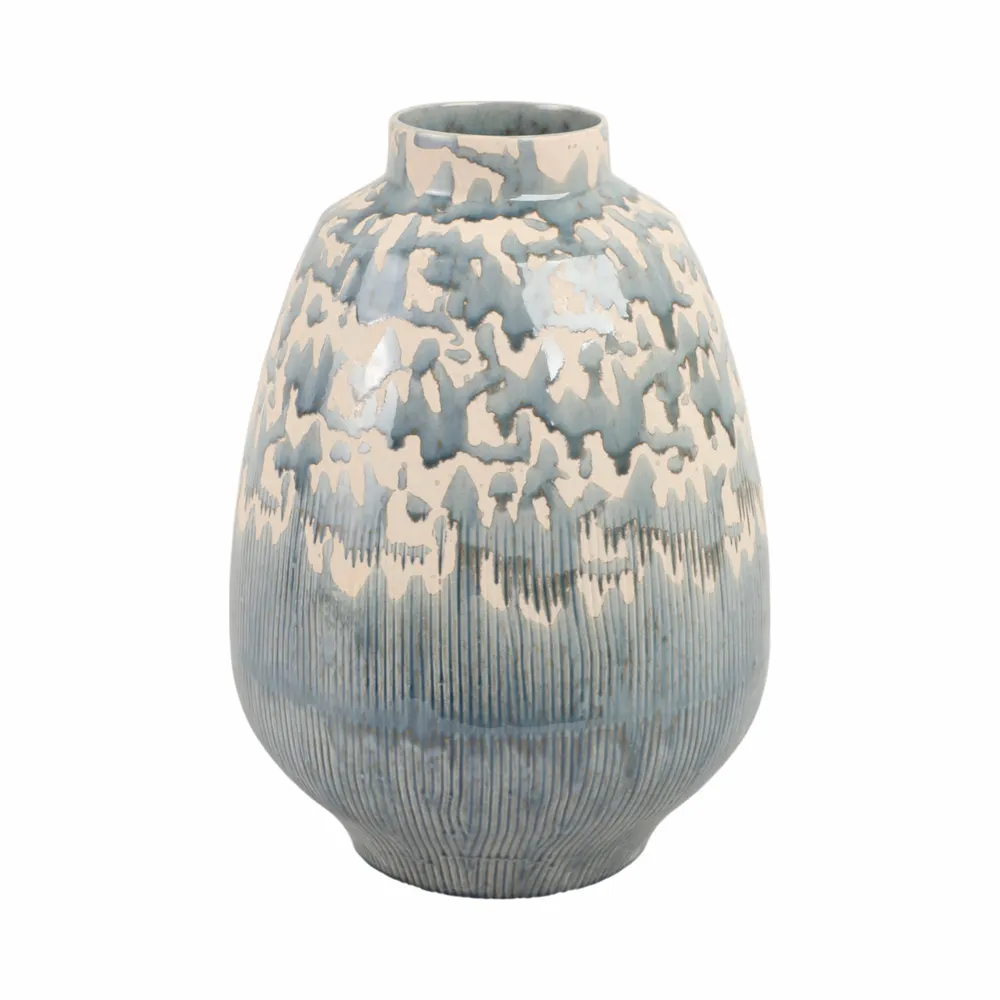 TROY GRAY VASE 14 (IN)