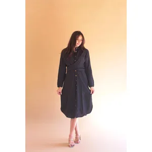 Long-Sleeve Dress with Front-Tie Detail 6