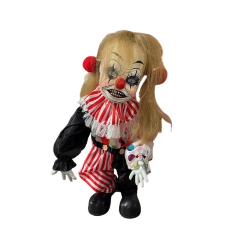 34" Animated Standing Creepy Clown Doll