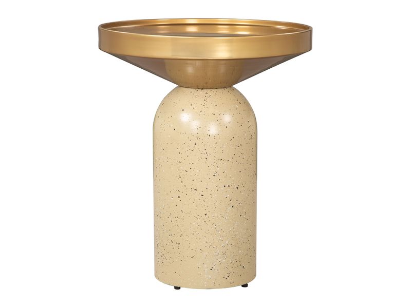 Cendre Side Table Gold & Beige 3