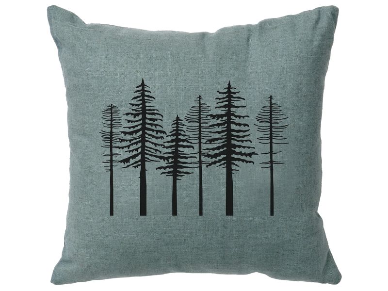 Image Pillow - Trees - Linen Ocean 1