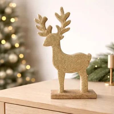 Golden Shimmer Deer 8x14in
