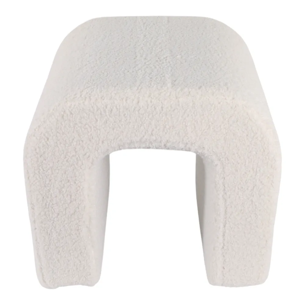 HUTTONMILL WHITE OTTOMAN 18 (IN)