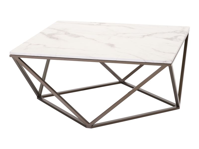 Tintern Coffee Table White & Antique Bronze 4