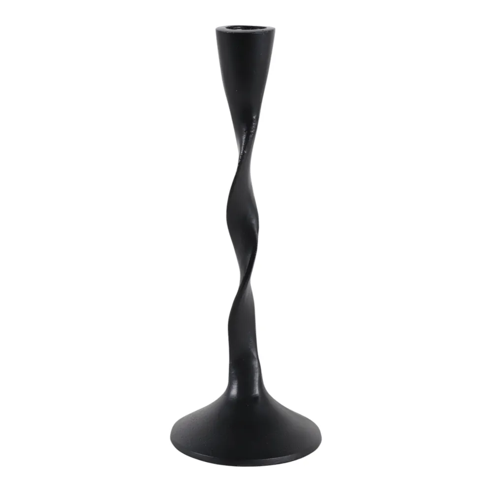 ELMONTVALE BLACK CANDLE HOLDER 9 (IN)