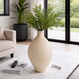 DRAKE IVORY GLASS VASE 19 (IN) 10