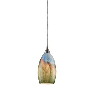 Geologic 6'' Wide 1-Light Mini Pendant - Satin Nickel 1