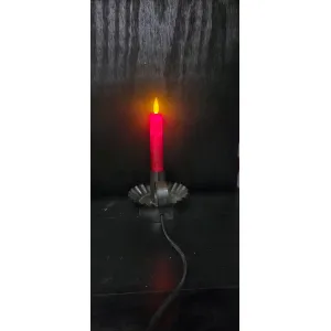 Red Electric Moving Flame LED Candle 5.5in 6
