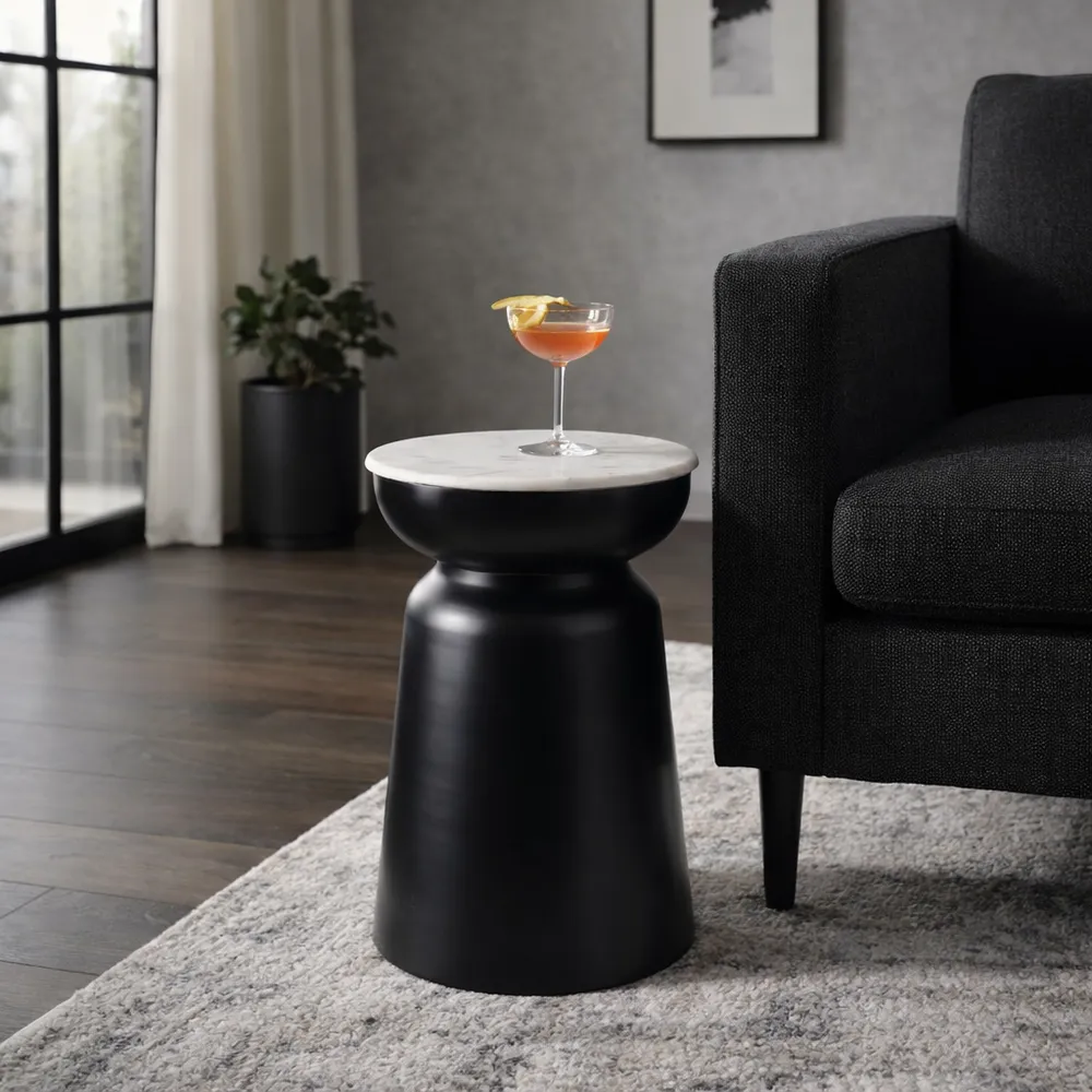 SPENCERHAVEN BLACK TABLE 20 (IN)