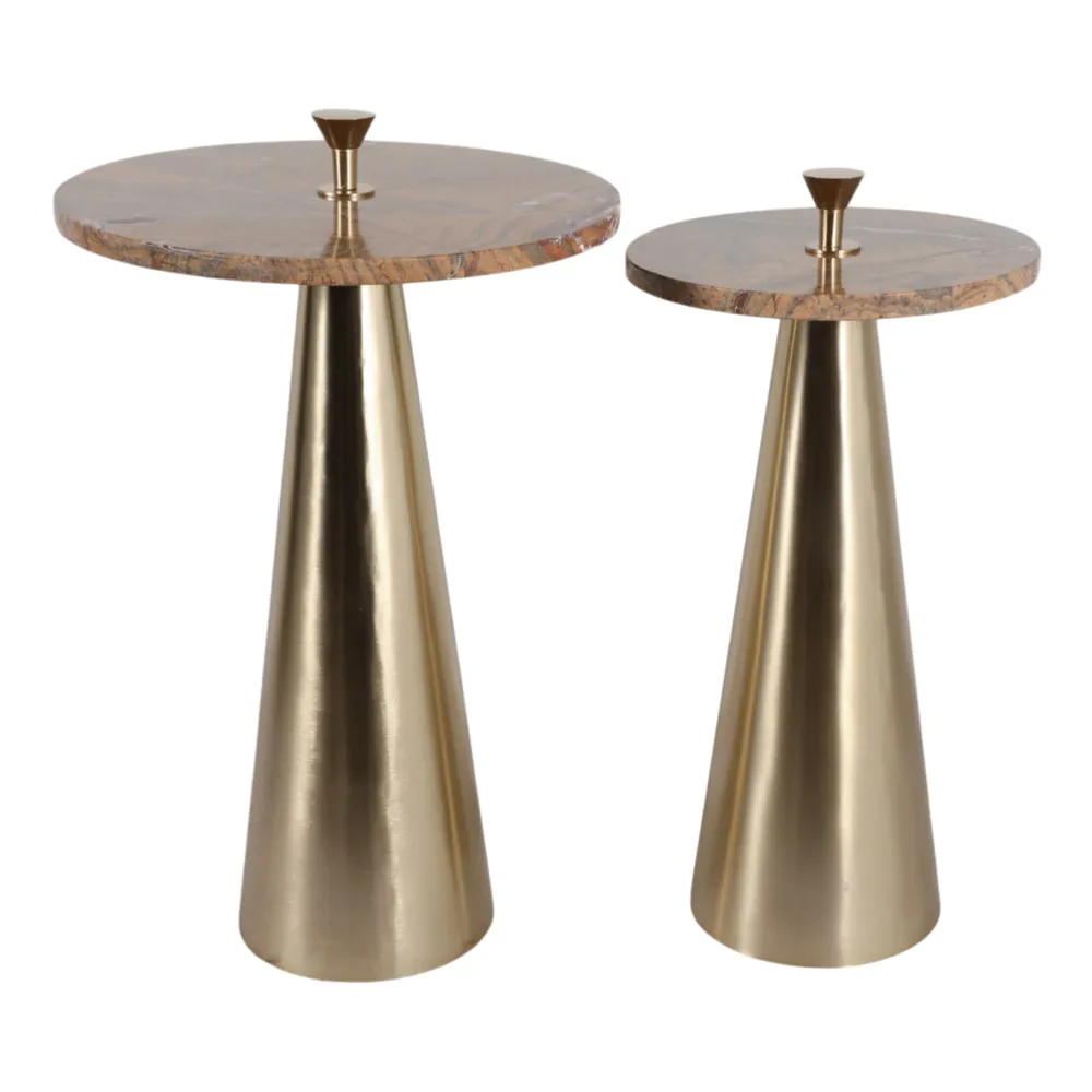 LOCHSHAW SET OF 2 GOLD TABLE 22 (IN)
