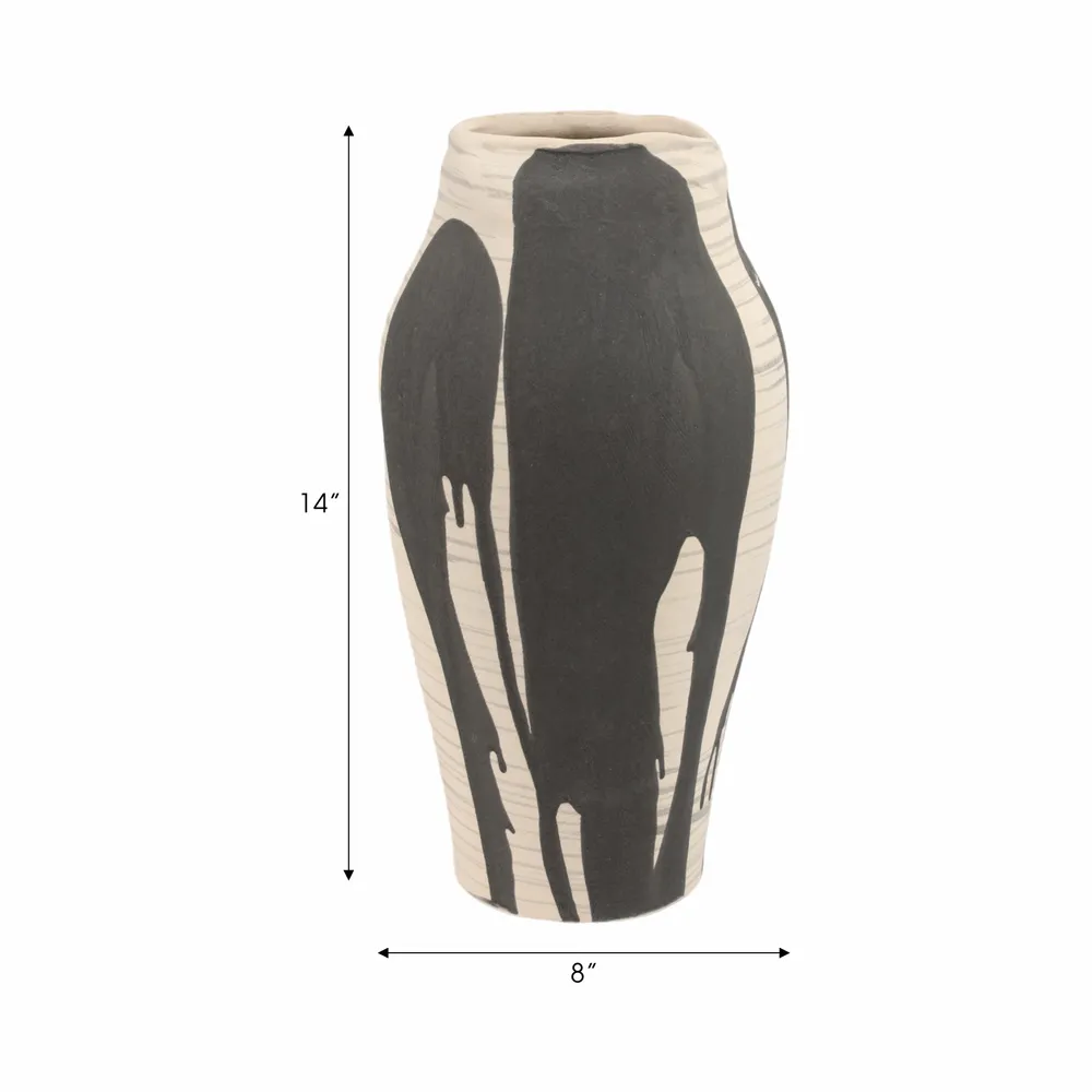HESTONHAM BLACK VASE 15 (IN)