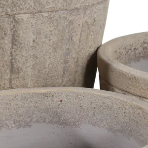 DUFFYLAKE SET OF 3 TAN PLANTER 13 (IN) 7