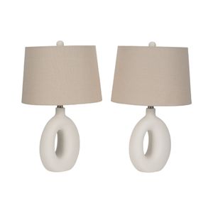 EBBMOOR SET OF 2 WHITE LAMPS 23 (IN) 4