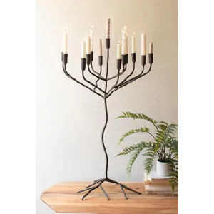 Large Forged-Iron Taper Candelabra 1