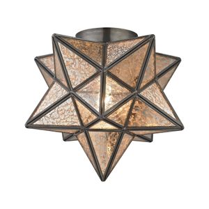 Moravian Star 11'' Wide 1-Light Flush Mount - Oil Rubbed Bronze 6