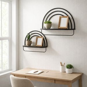 MILTONHAVEN WHITE WALL SHELF 17 (IN) 2