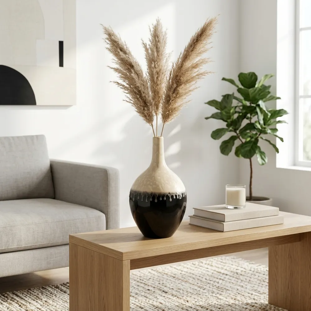CARSONHAVEN WHITE VASE 14 (IN)
