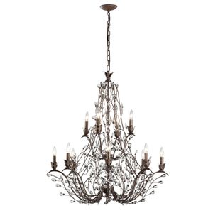 Sagemore 37'' Wide 12-Light Chandelier - Bronzed Rust 1
