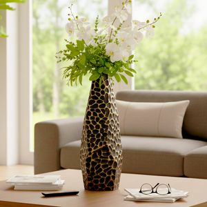 17" BALAZ BRONZE ASYMETRICAL METAL VASE 11