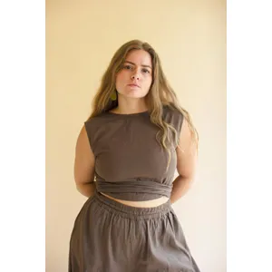 Convertible Wrap Blouse / Oregano 1