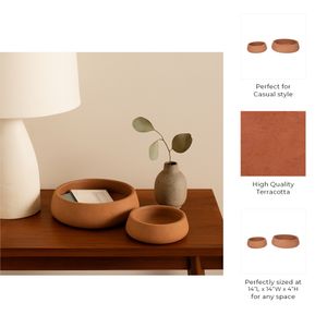 HOLLISHOLM SET OF 2 BROWN BOWLS 4 (IN) 8