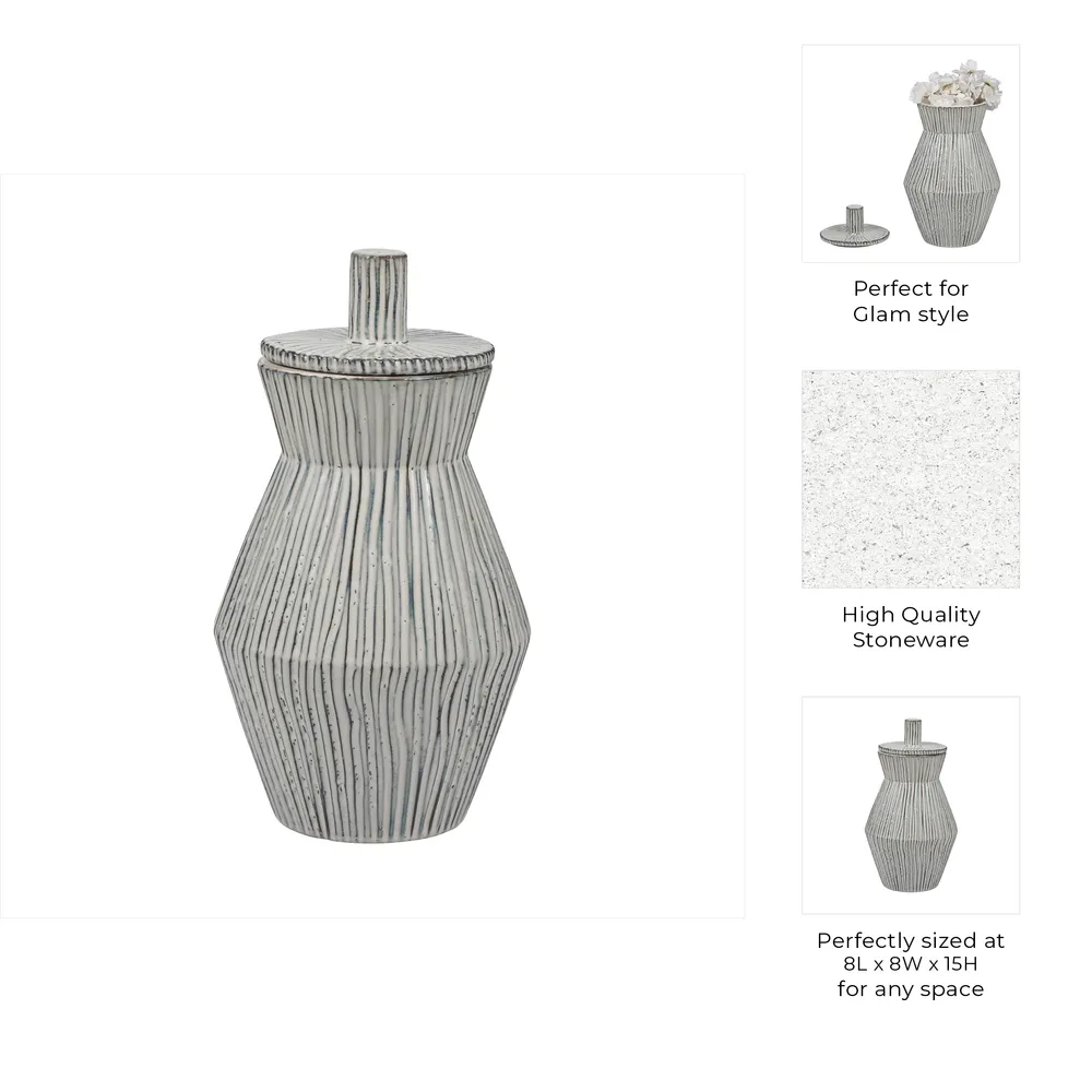 WRENTON WHITE VASE 15 (IN)