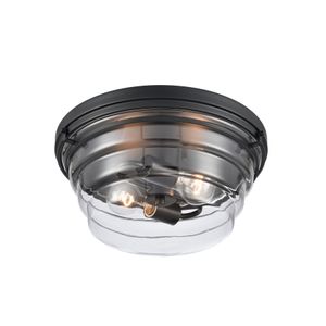 Boyer 14'' Wide 2-Light Flush Mount - Matte Black 3