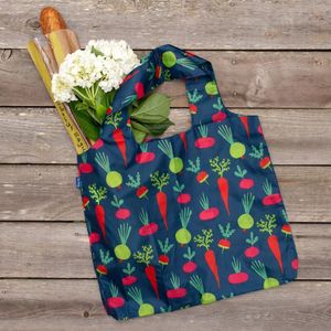 Root Veggies blu Reusable Shopping Bag 6