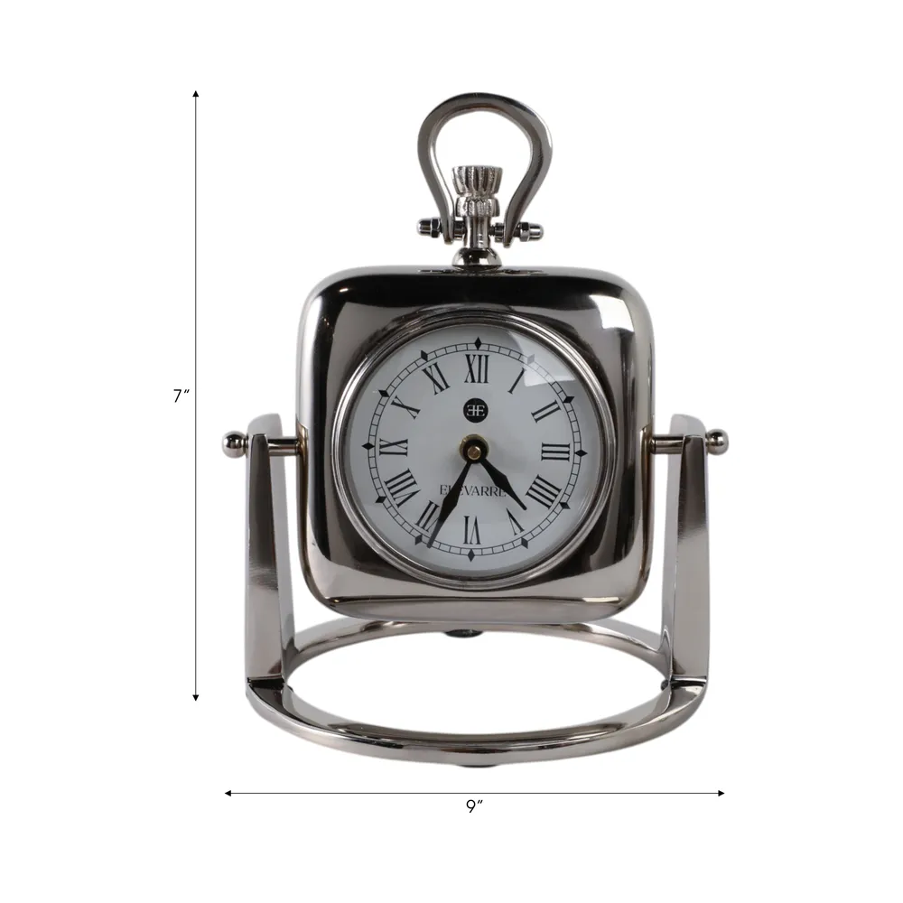 HARPERWICK SILVER CLOCK 9 (IN)