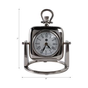 HARPERWICK SILVER CLOCK 9 (IN) 9