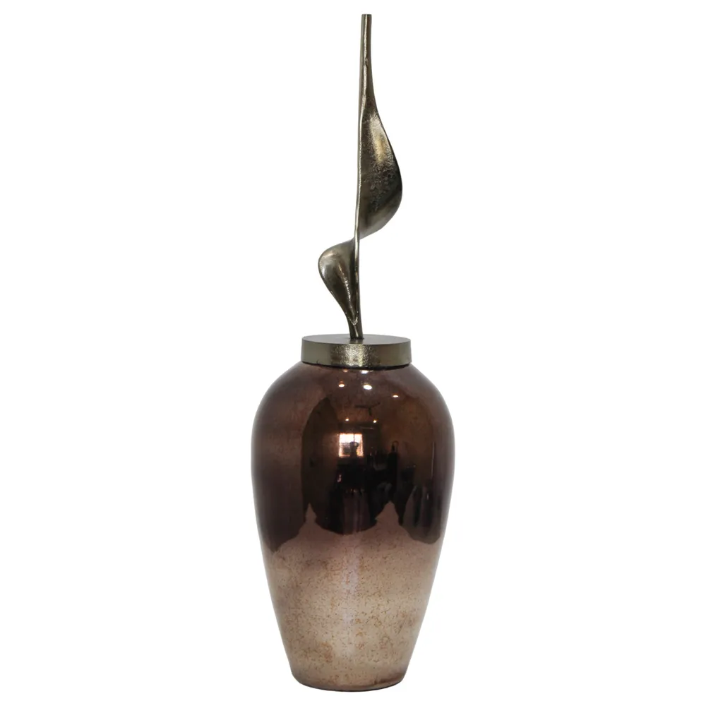 GUNNARGROVE GRAY GLASS VASE 33 (IN)